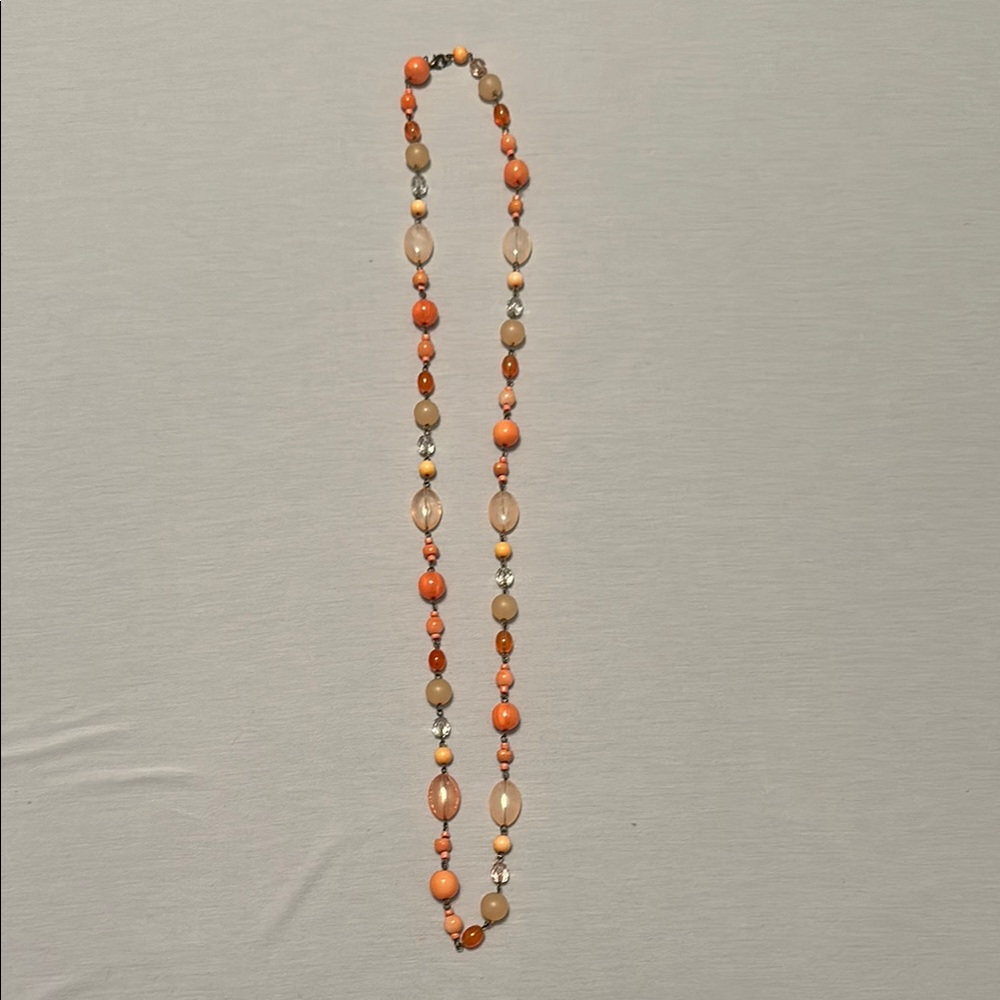 Elegant Orange Beaded Necklace